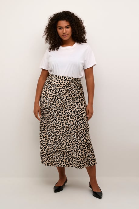Skirt Regular fit Black/Brown Leo Print - Image 1