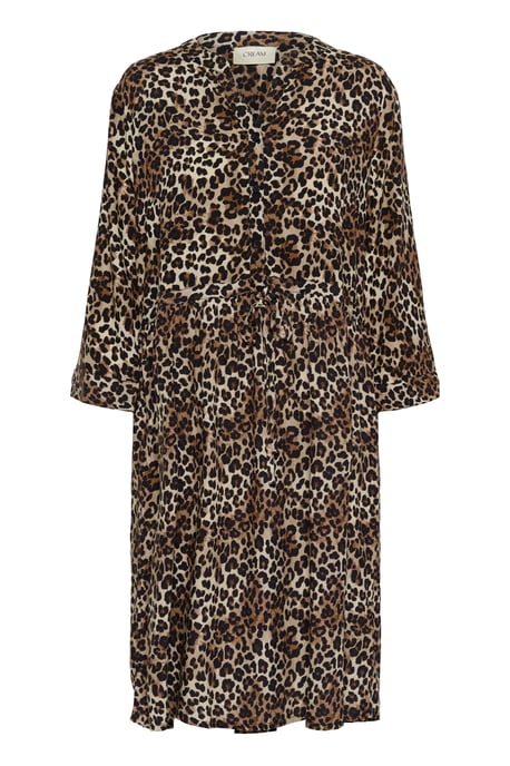 Dress Feminine Silhouette Leopard Mix - Image 4