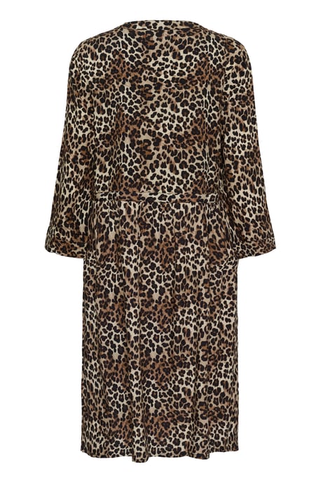 Dress Feminine Silhouette Leopard Mix - Image 5