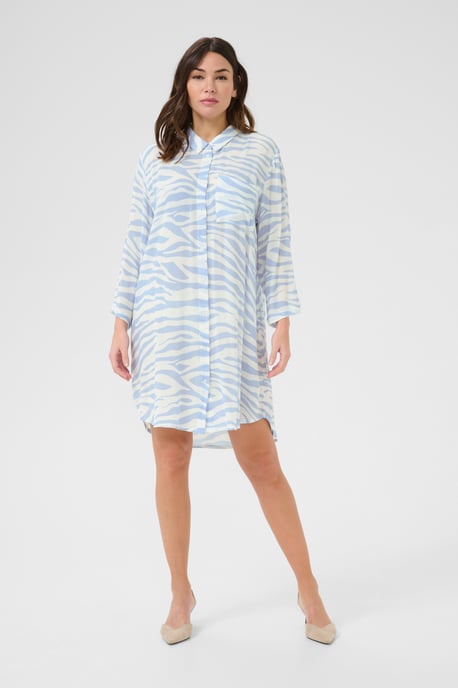 Long sleeved shirt Loose fit Soft Chambray / Chalk Graphic - Image 1