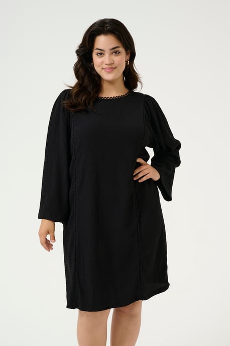Jersey jurk A-shape black - Image 3