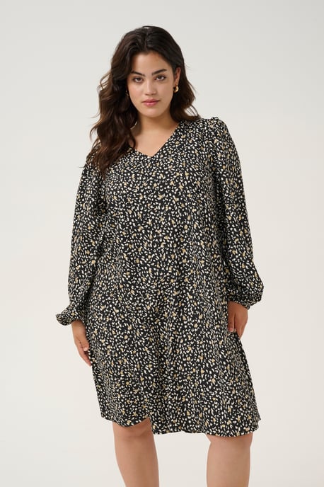 Jurk A-shape black multi - Image 3