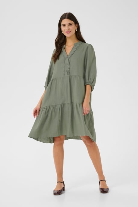 Dress A-shape Deep Lichen Green - Image 1