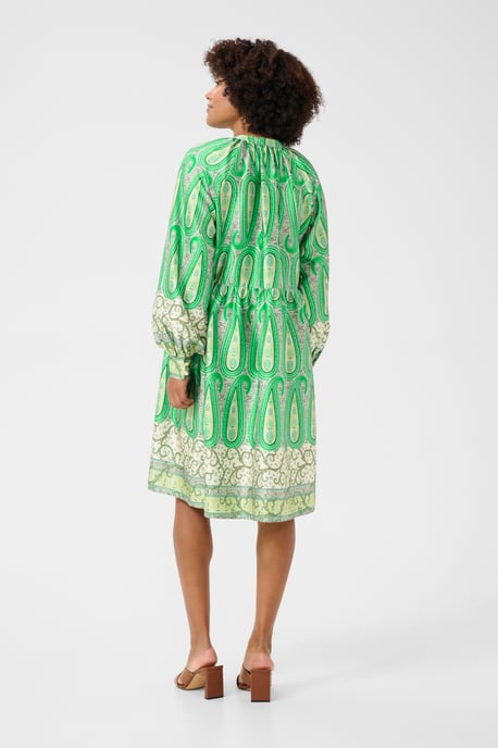 Jurk Feminine Green Paisley Border multicolour - Image 3