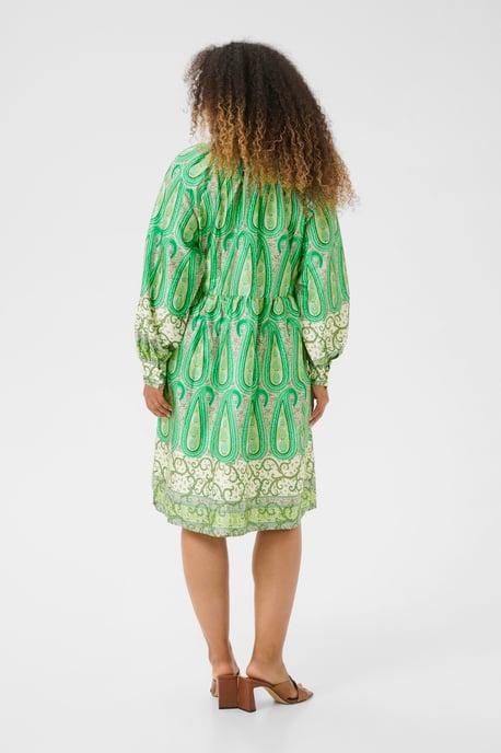 Jurk Feminine Green Paisley Border multicolour - Image 4
