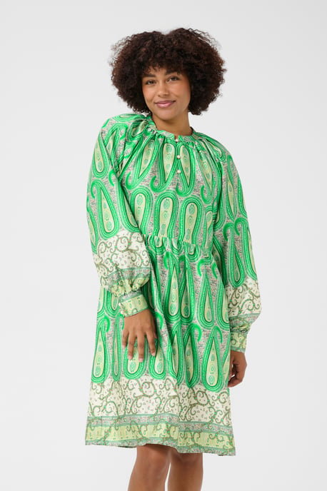 Jurk Feminine Green Paisley Border multicolour - Image 5