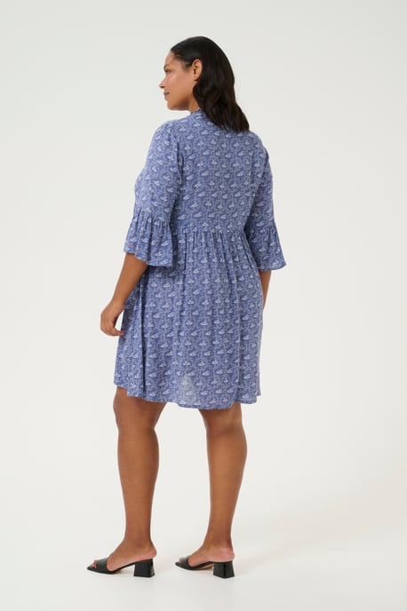 Jurk A-shape blue white - Image 2
