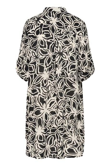 Long sleeved shirt Loose fit Black / Light Beige Flower - Image 5