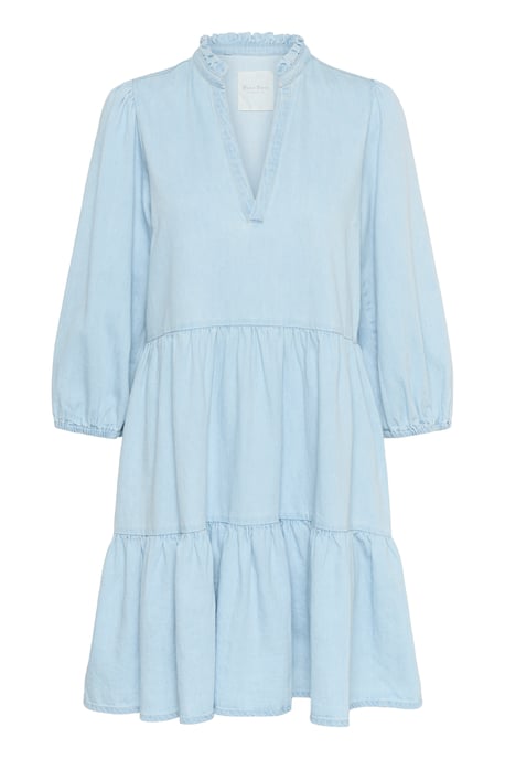 Long sleeved shirt A-shape Whiteish Blue Denim - Image 4