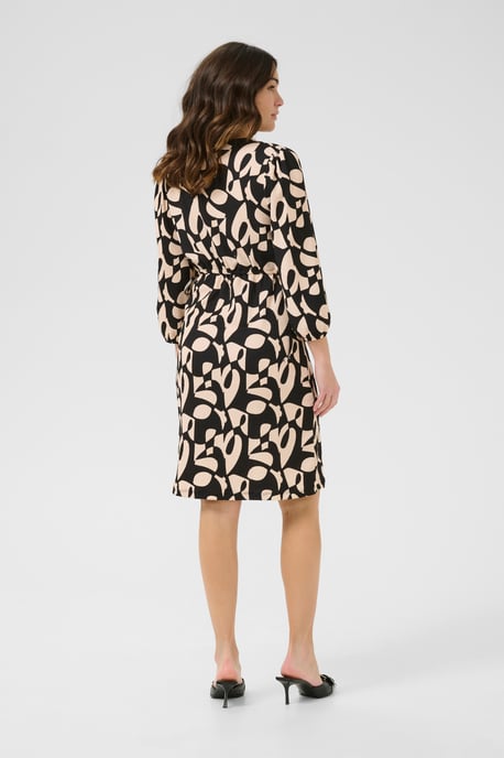 Jurk Regular fit black offwhite - Image 2