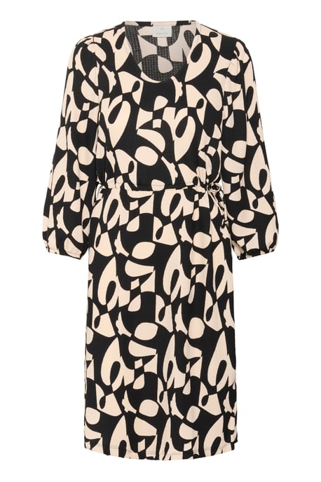Jurk Regular fit black offwhite - Image 4