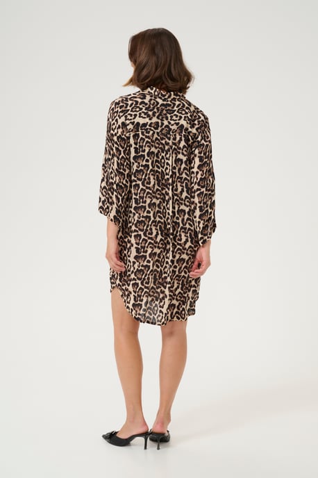 Long sleeved shirt Loose fit Naturel Leopard Print - Image 2
