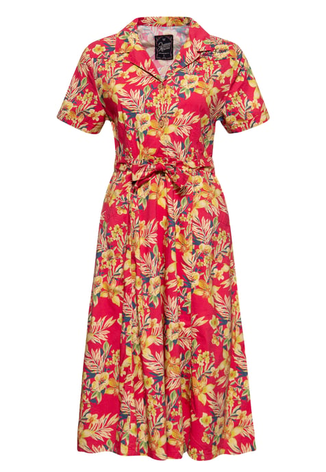 Queen Kerosin Damen Swing Kleid Hawaii Red rot - Image 1