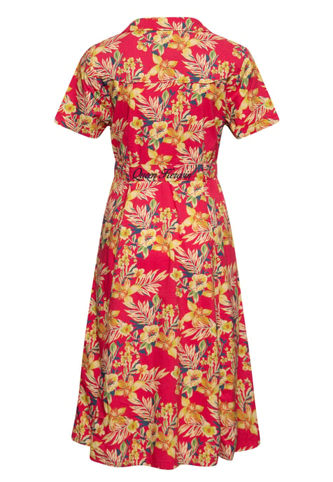 Queen Kerosin Damen Swing Kleid Hawaii Red rot - Image 2