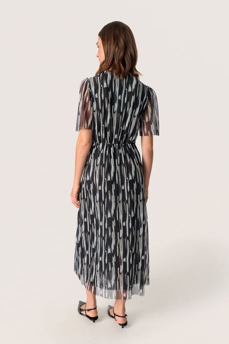 Jersey dress Regular fit Black Stroke Print - Image 2