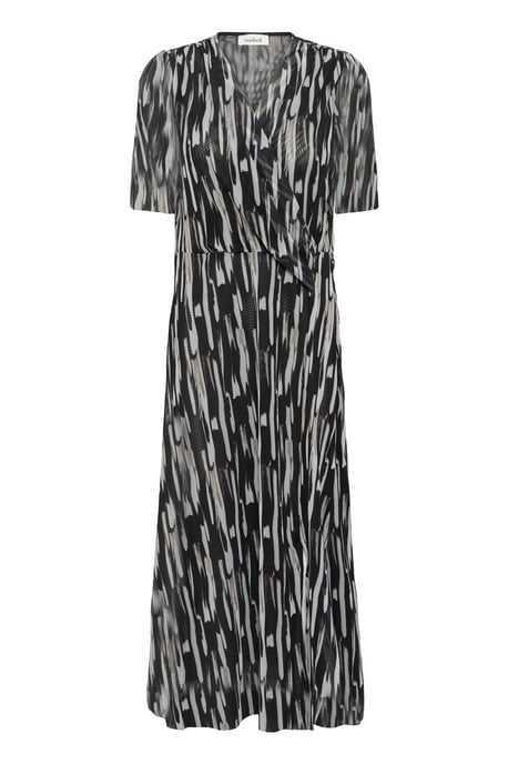 Jersey dress Regular fit Black Stroke Print - Image 4