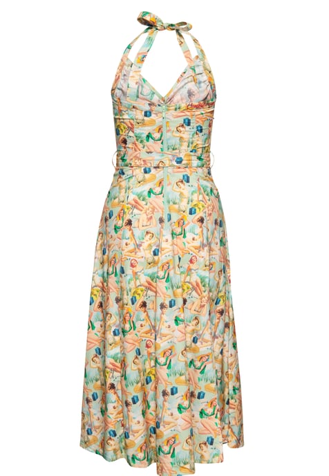 Queen Kerosin Damen Neckholder Pencil Kleid Mehrfarbig - Image 2