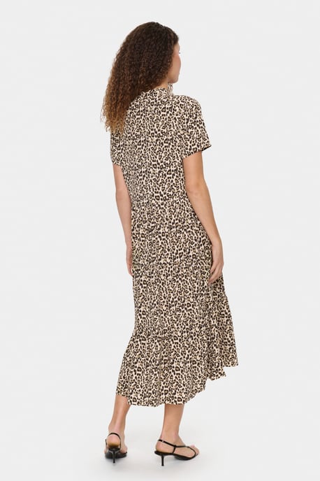 Dress A-shape Creme Leopard Strokes - Image 2
