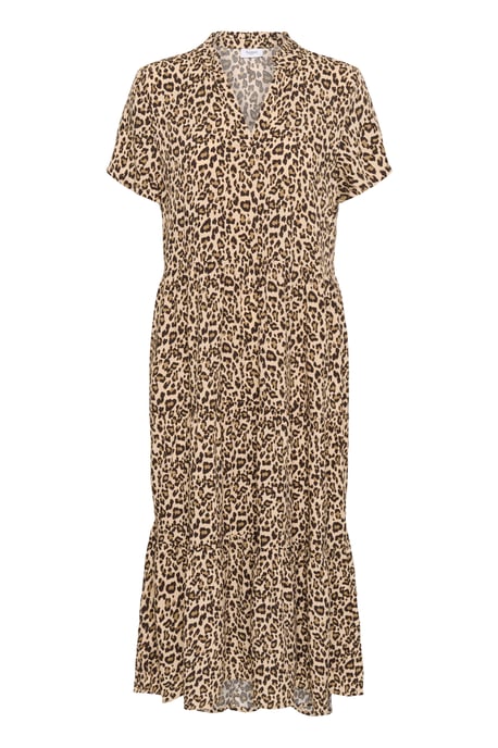 Dress A-shape Creme Leopard Strokes - Image 4