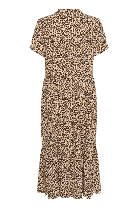 Dress A-shape Creme Leopard Strokes - Image 5