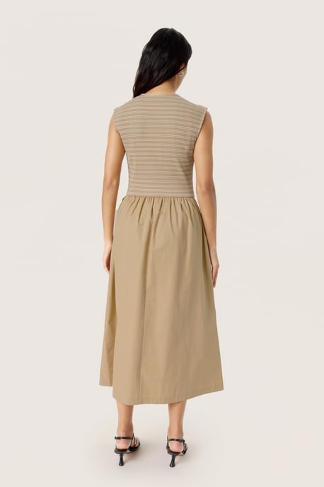 Jersey jurk Feminine beige - Image 2