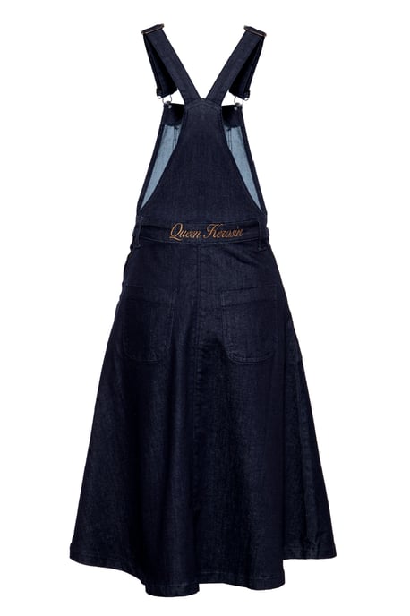 Queen Kerosin Damen Süßer Latzrock aus Denim in Workwear-Optik Denim - Image 2