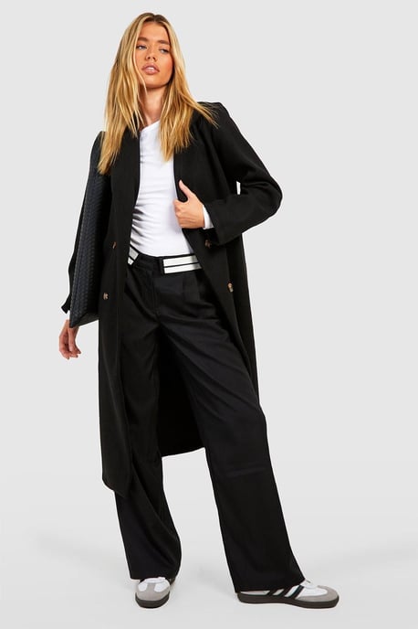 Double Breasted Longline Coat - Image 1