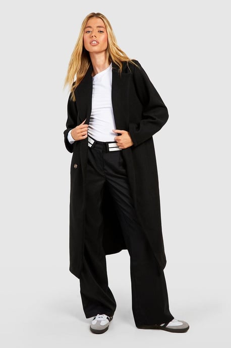Double Breasted Longline Coat - Image 3