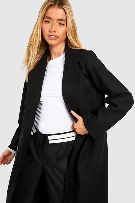 Double Breasted Longline Coat - Image 4