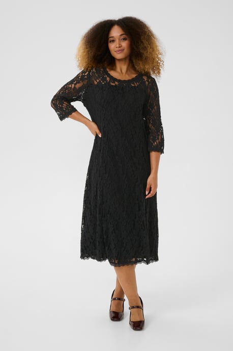 Jersey dress Feminine Silhouette Pitch Black - Image 3