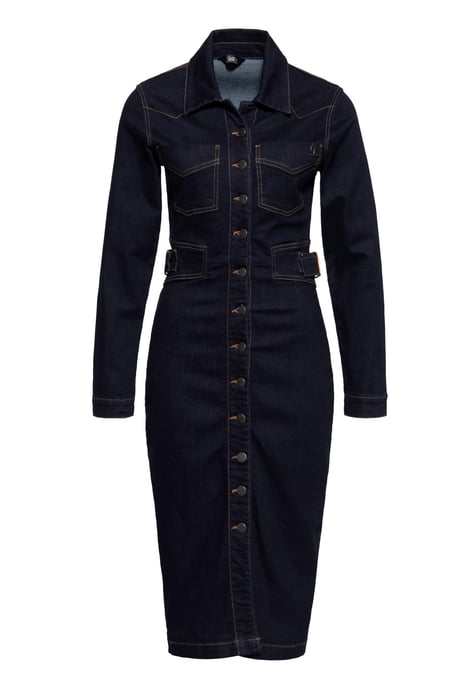 Queen Kerosin Damen Workwear Bleistiftkleid Denim - Image 1