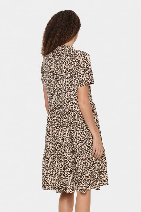 Dress Loose fit Creme Leopard Strokes - Image 3