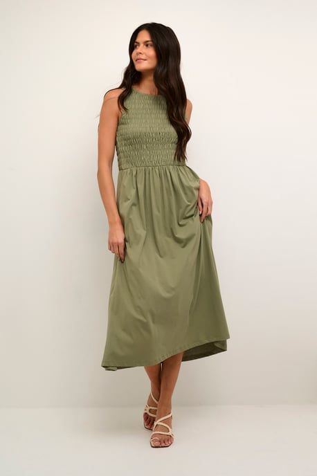 Jersey dress A-shape Oil Green - Image 2