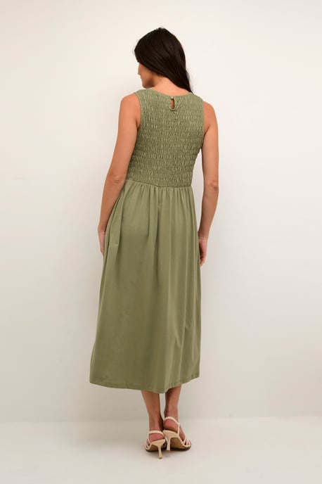 Jersey dress A-shape Oil Green - Image 3