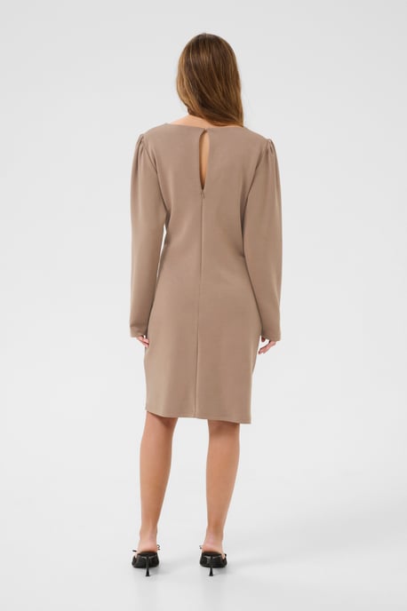 Jersey jurk Feminine beige - Image 2