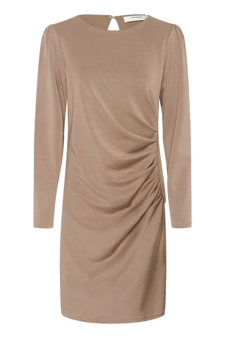 Jersey jurk Feminine beige - Image 4