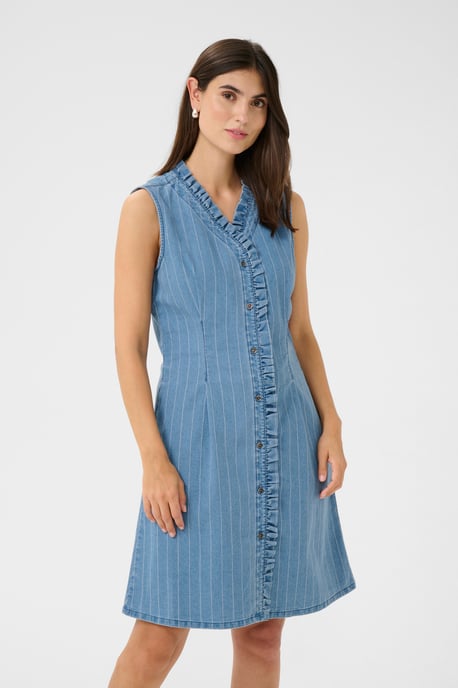 Denim Jurk Fitted blue - Image 3