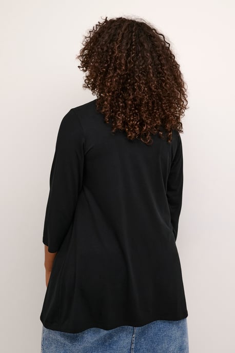 Jersey jurk A-shape black - Image 3