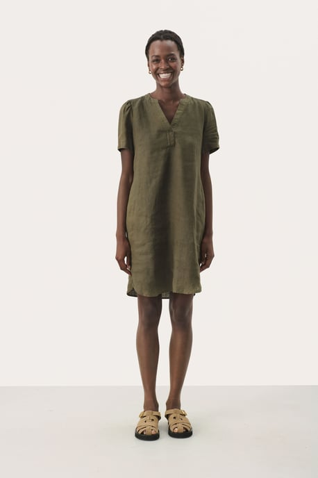 Jurk Regular fit olive - Image 1