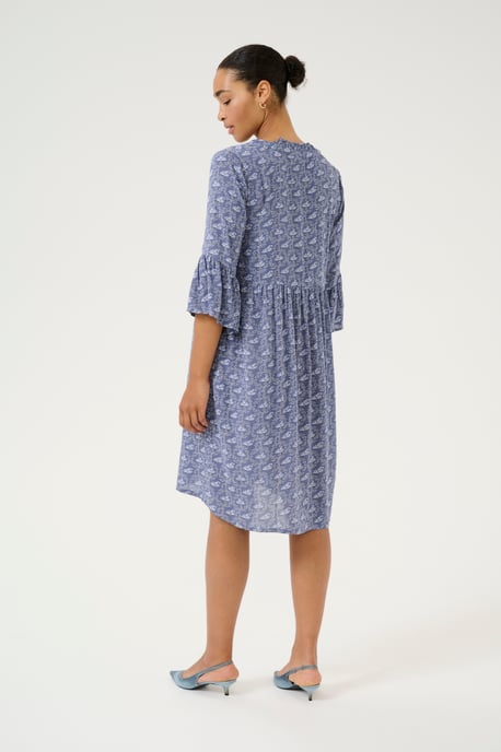Jurk A-shape blue white - Image 3