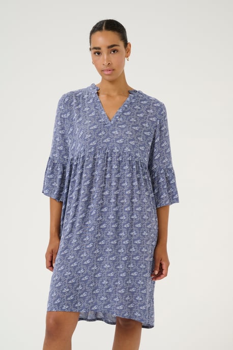 Jurk A-shape blue white - Image 5