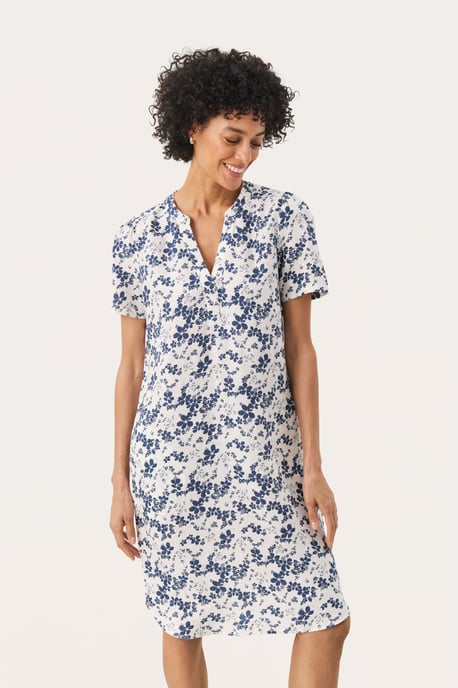 Jurk Regular fit white blue - Image 2