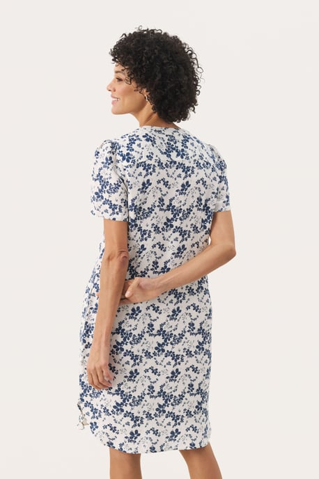 Jurk Regular fit white blue - Image 3