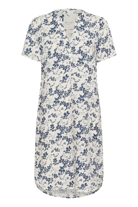 Jurk Regular fit white blue - Image 4