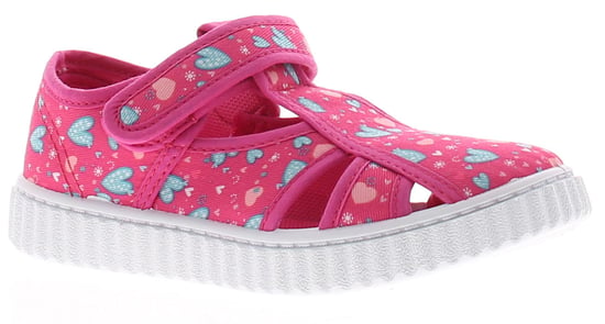 Chatterbox Infant Girls Canvas Pumps Sandals Hearts pink - Image 1