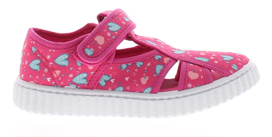 Chatterbox Infant Girls Canvas Pumps Sandals Hearts pink - Image 2