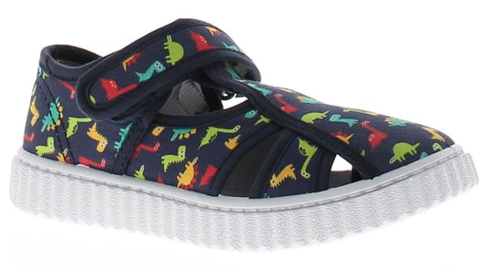 Chatterbox Infants Childrens Canvas Pumps Sandals Chat Rex navy - Image 1