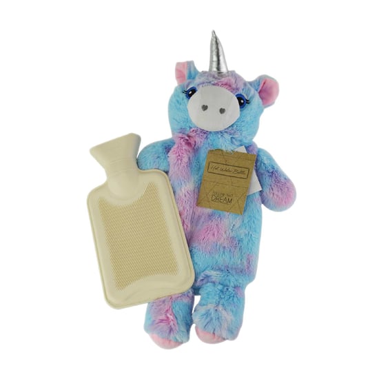 Rainbow Kleurrijke Pluche Eenhoorn Warmwaterkruik - 750 ml - Image 1