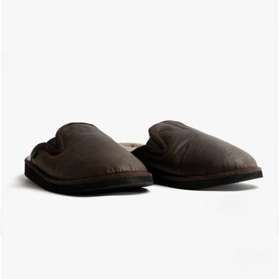 Shepherd Adam Mens Sheepskin Mules Stone Oild Antique - Image 2