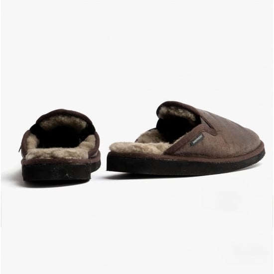 Shepherd Adam Mens Sheepskin Mules Stone Oild Antique - Image 3